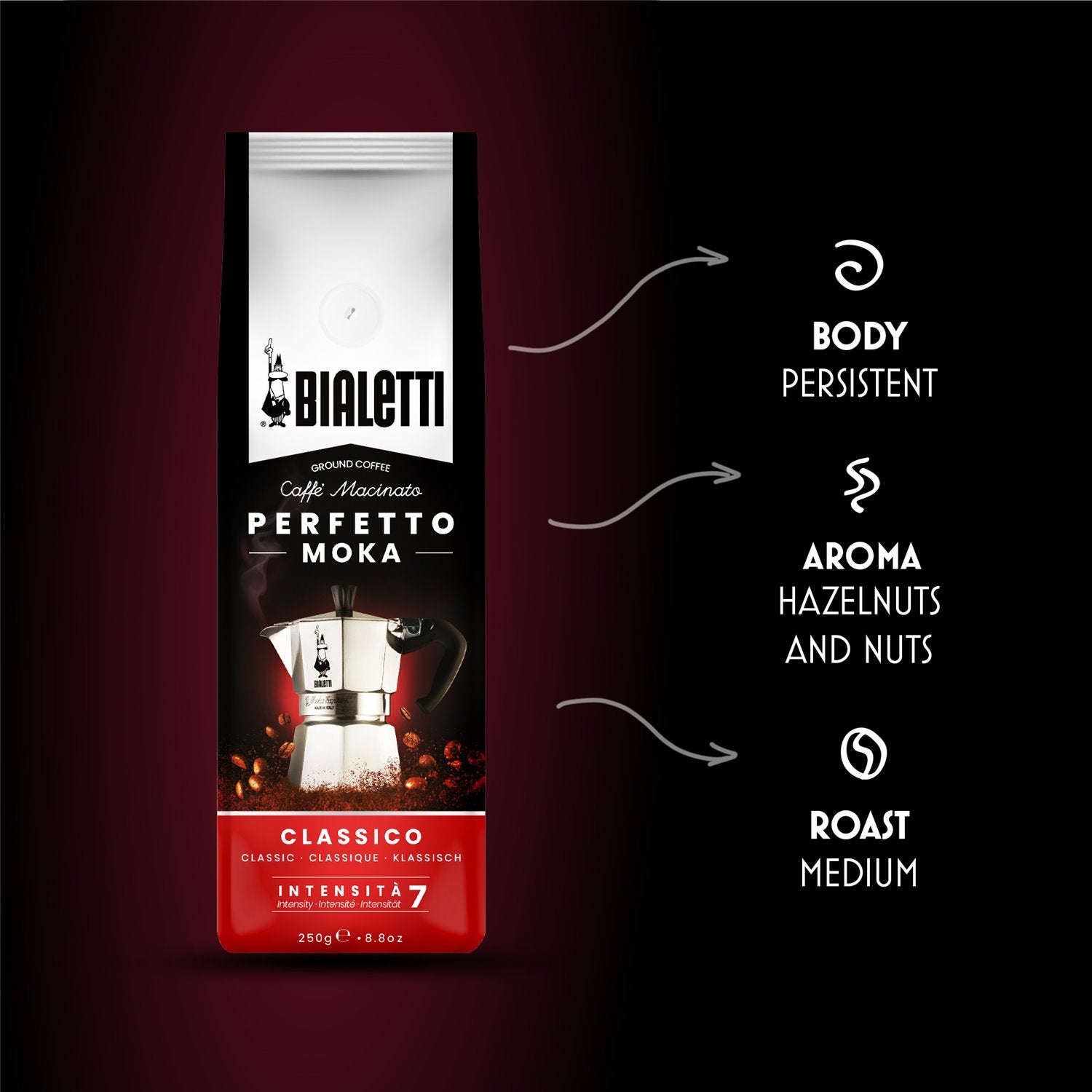 Bialetti Perfetto Moka Classico мелено кафе 250 g