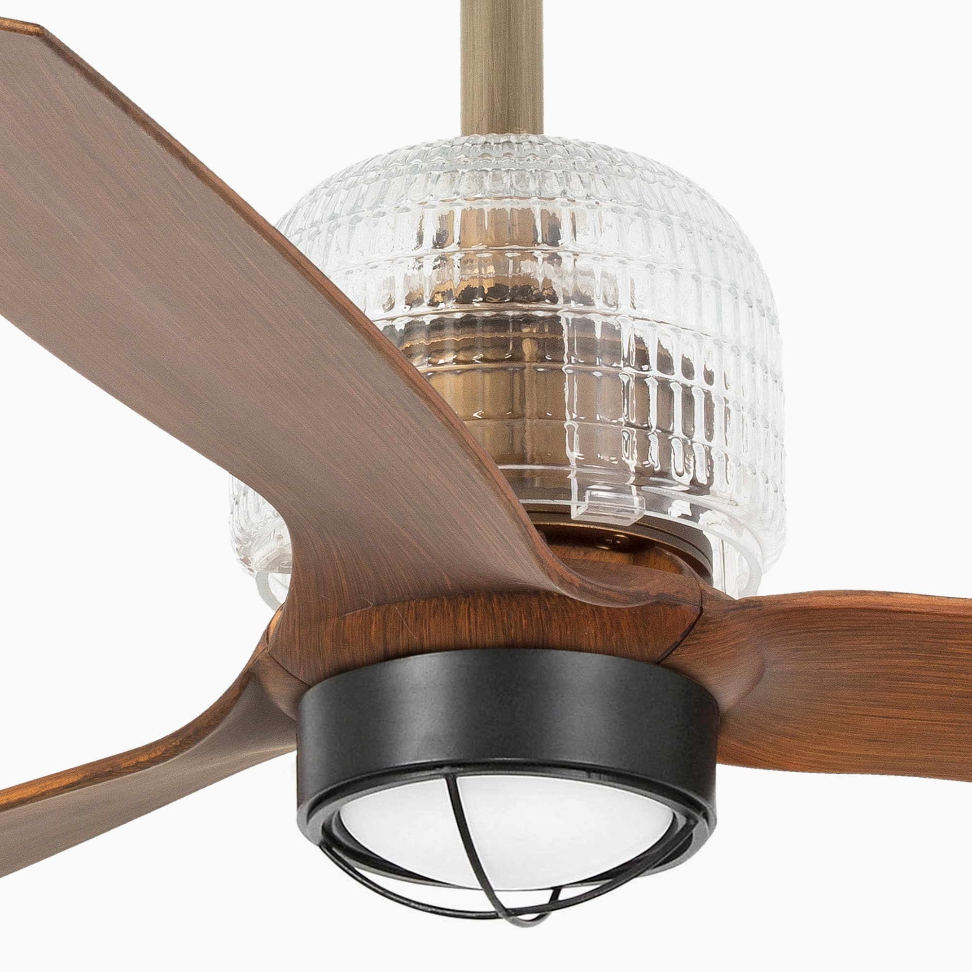 FARO Deco Fan M Ø1280mm – kućište Staro zlato lopatice Orah