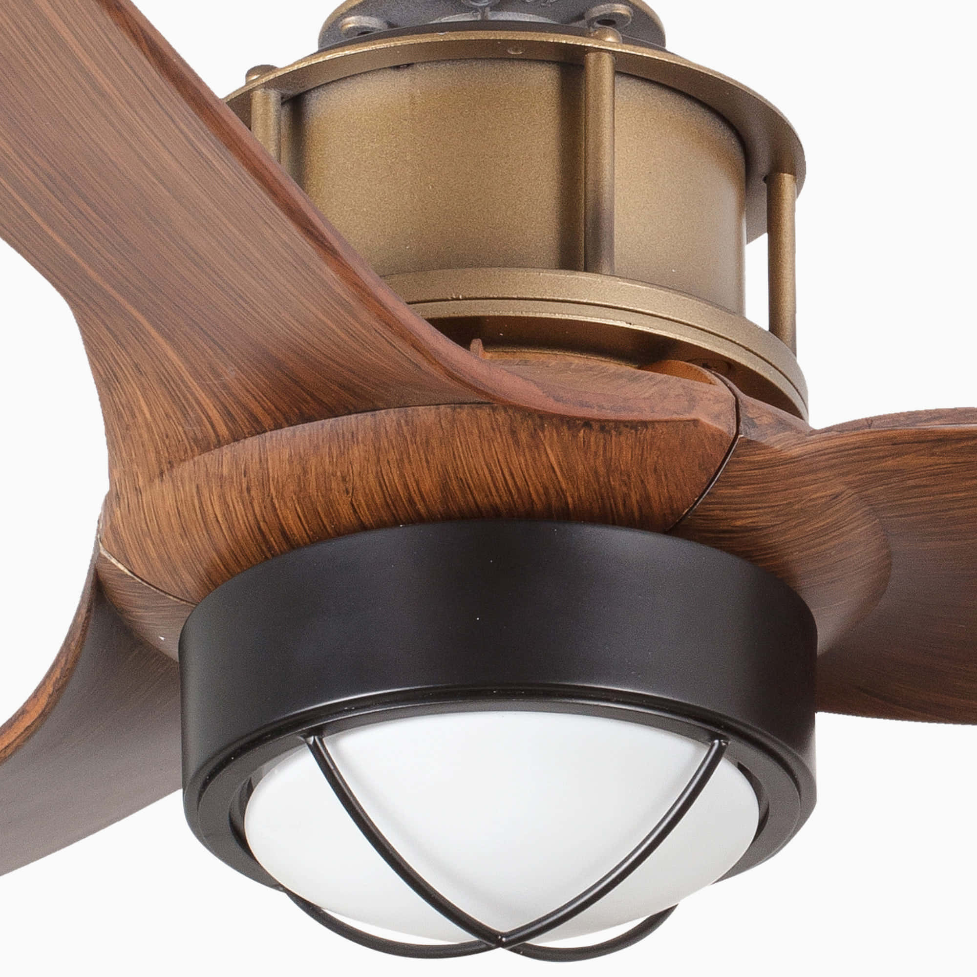 FARO Just Fan S Ø810mm – kućište Staro zlato lopatice Orah