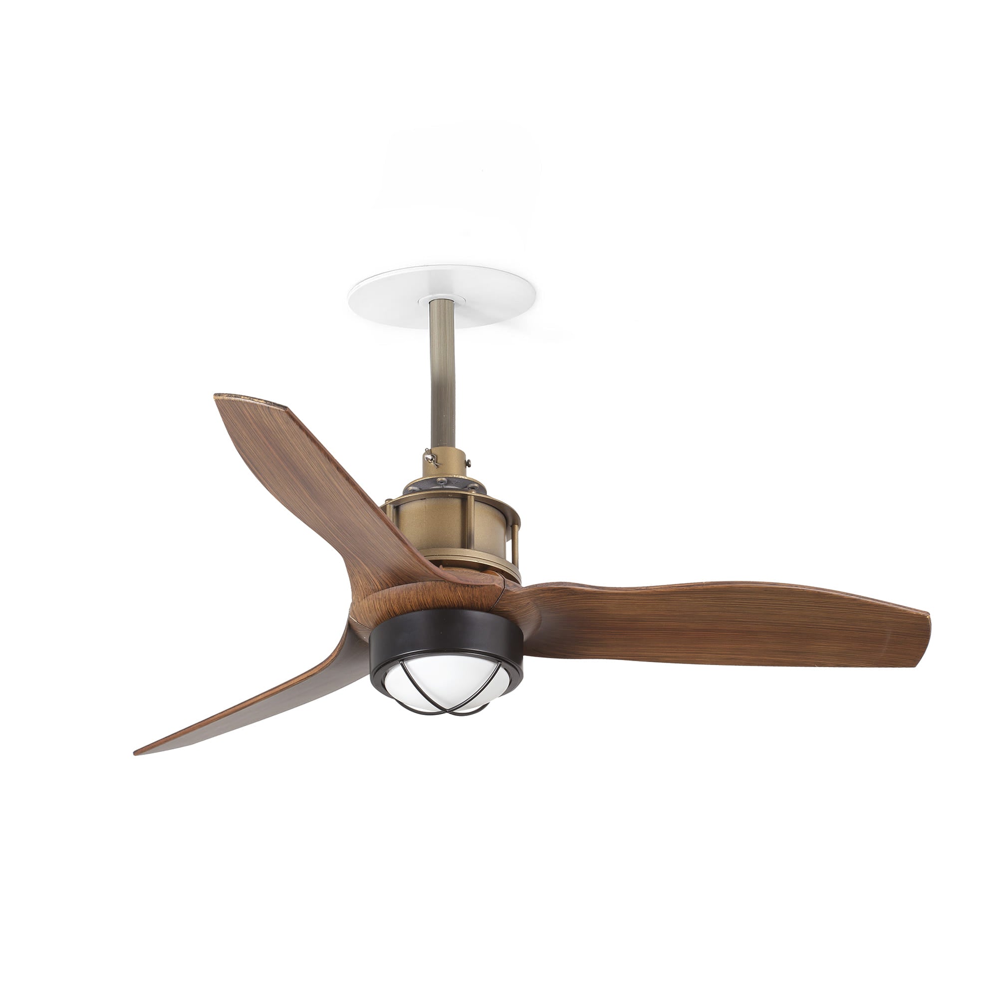 FARO Just Fan S Ø810mm – kućište Staro zlato lopatice Orah