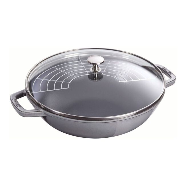 Staub Wok with glass lid | round | cast iron