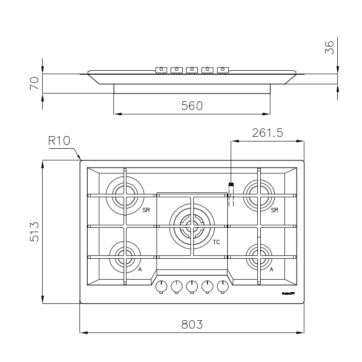 Foster Plinska ploča KE Gun Metal 5G 7601 632