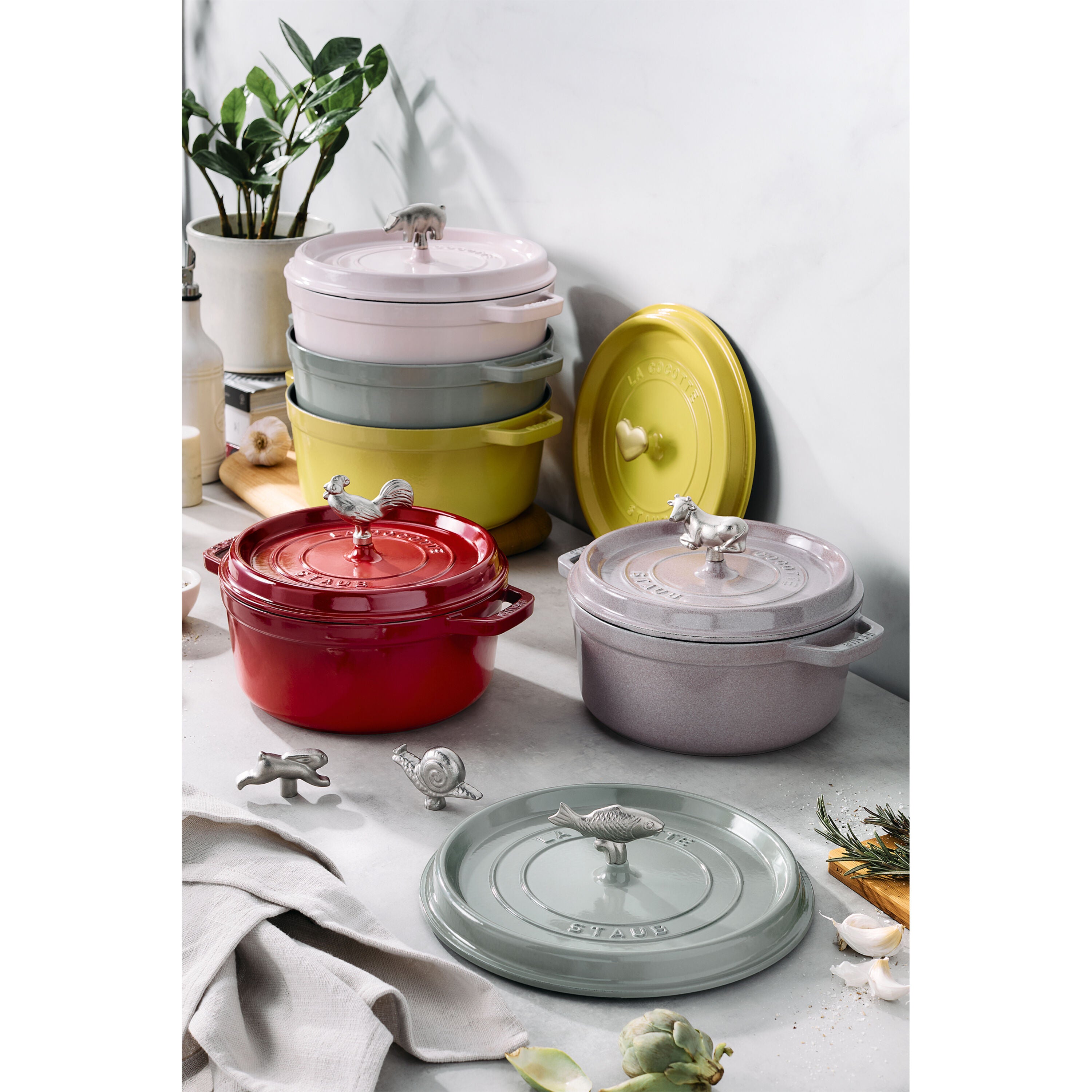 Staub Knob, stainless steel | chicken