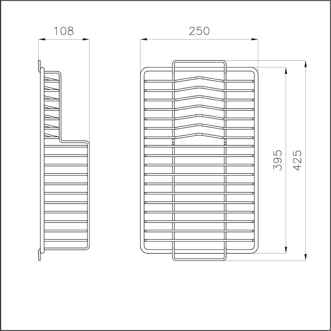 Foster Stalak za tanjire inox 250×100 8100 201