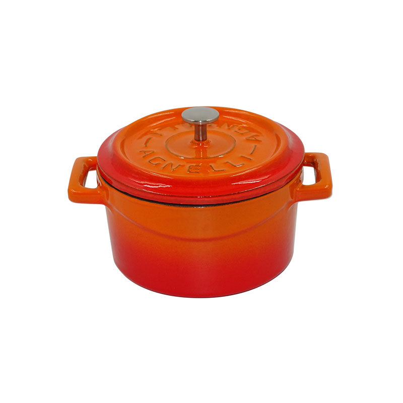 Agnelli okrugla kokota sa poklopcem — liveno gvožđe Slowcook