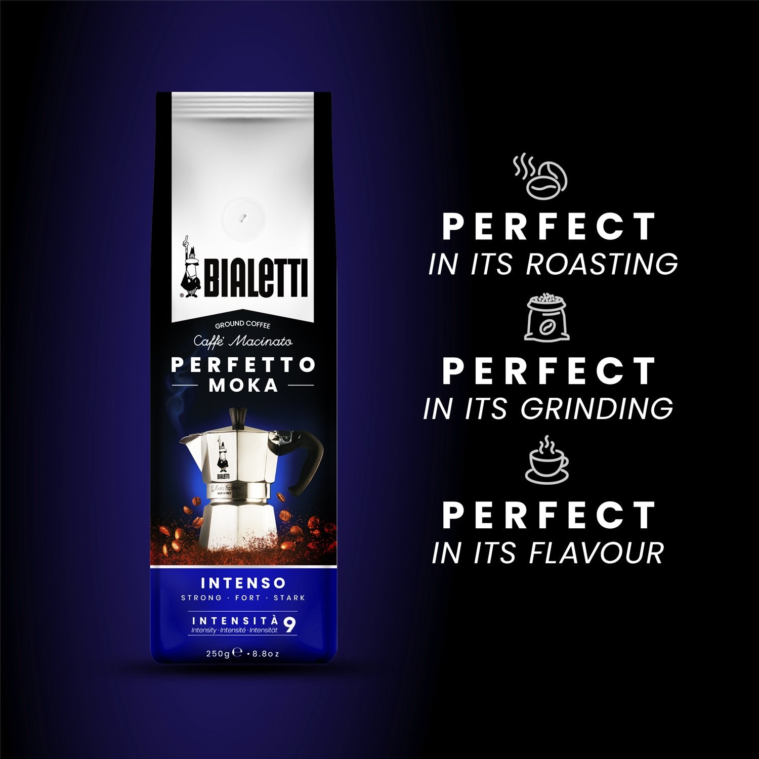 Bialetti Perfetto Moka Intenso мелено кафе 250 g