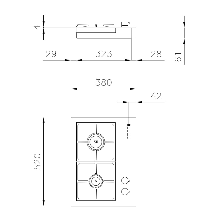 Foster Plinska ploča S4000 Domino 2G 7276 032