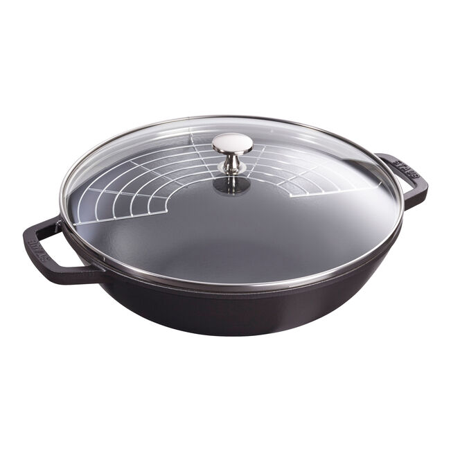 Staub Wok with glass lid | round | cast iron