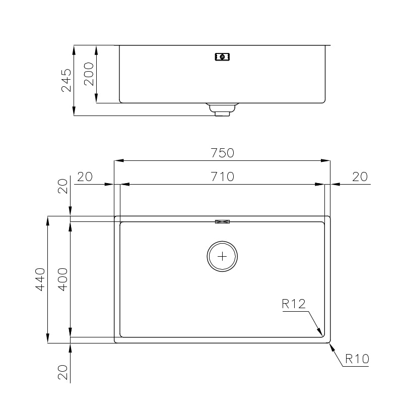 Foster Sudopera Skin 710 Undermount 4457 840