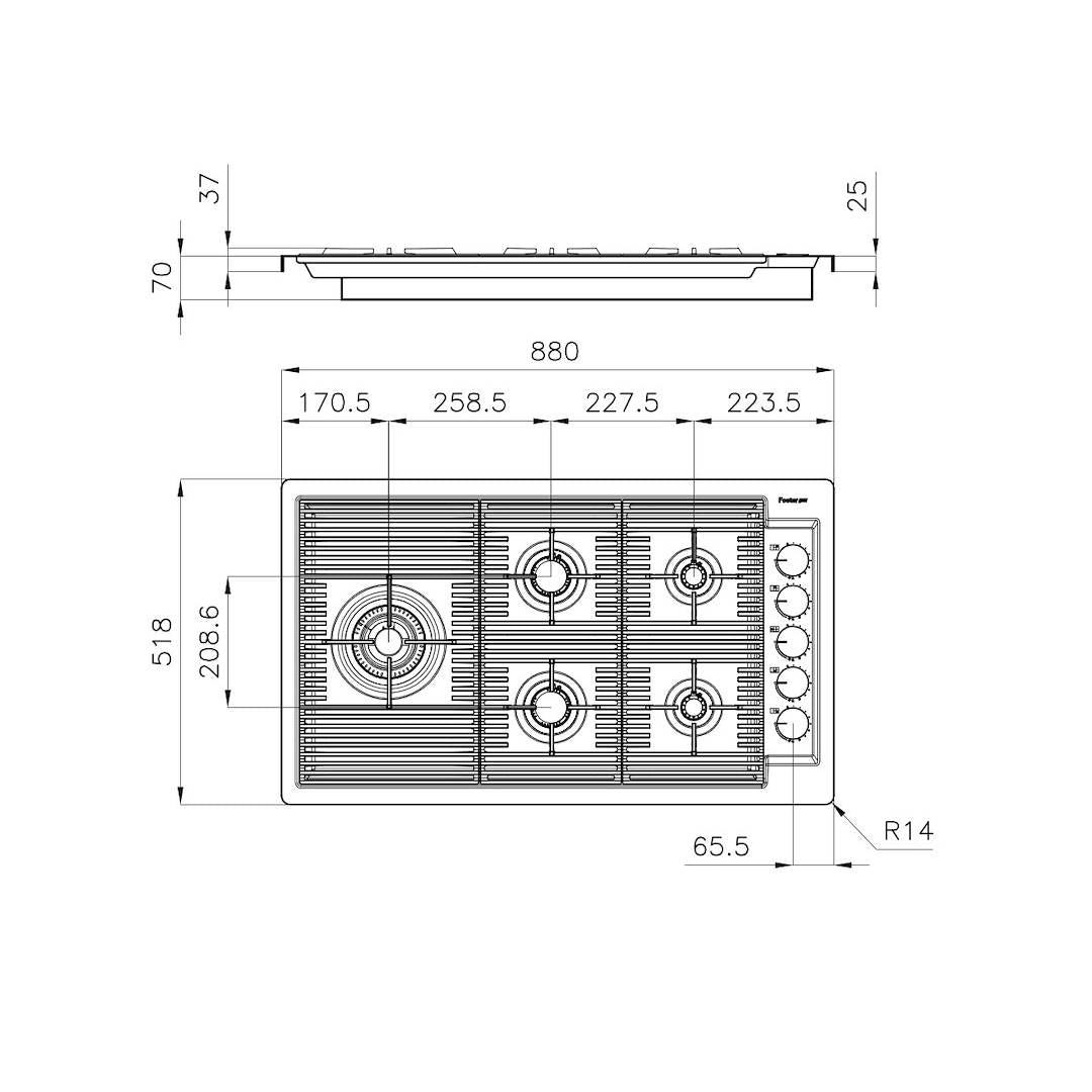Foster Ploča Outline gas H25 7441 000