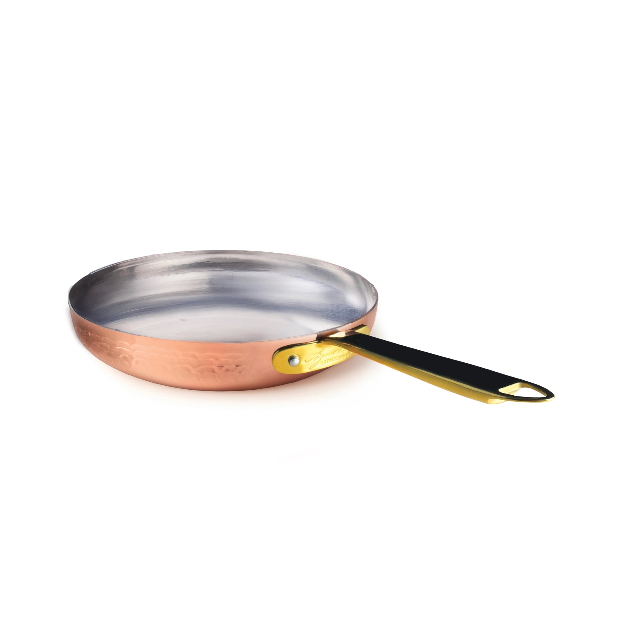 Agnelli plitki sauté tiganj — čekićani bakar 1907 PVD
