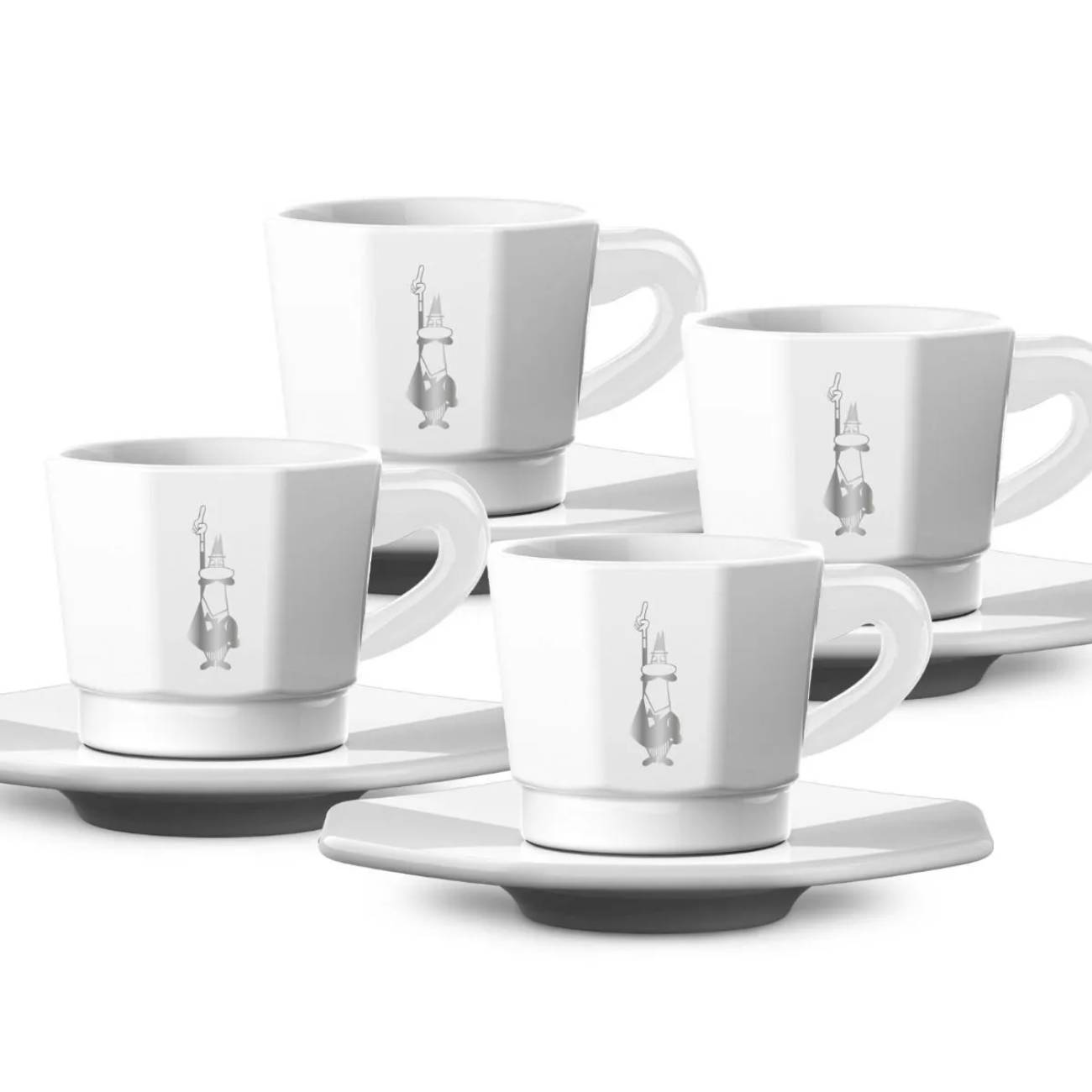 Bialetti Perfetto Moka white сет 4 еспресо шолји