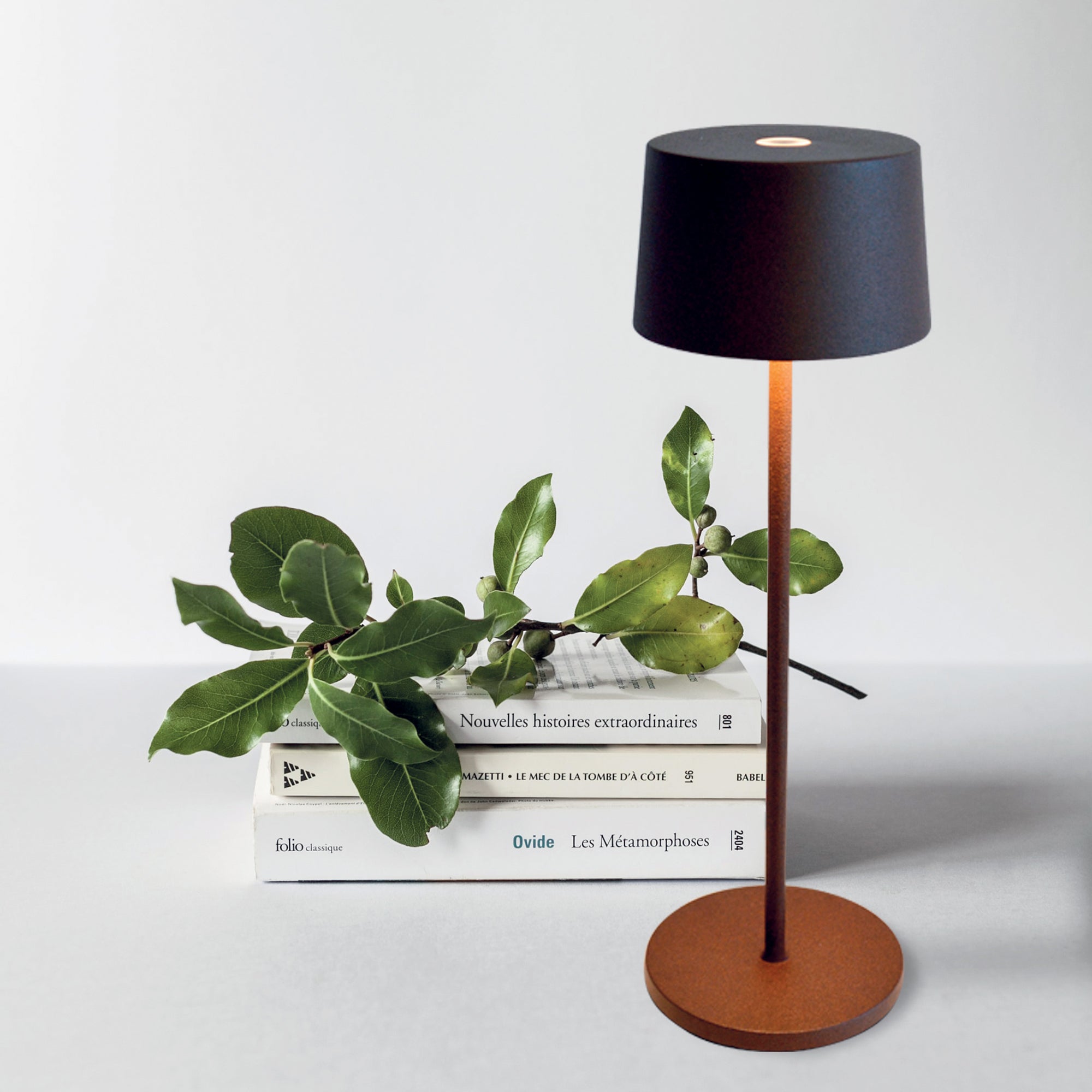 Zafferano Olivia stona lampa Corten