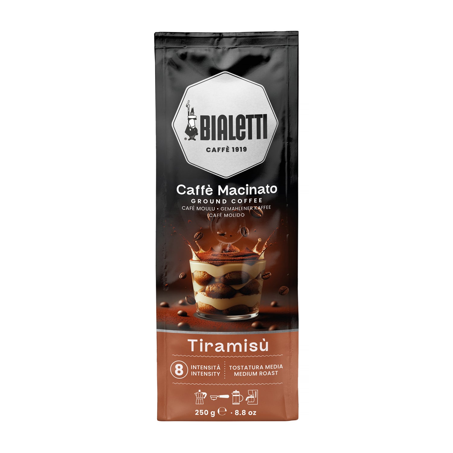 Bialetti Macinato Tiramisu Espresso мелено кафе 250g