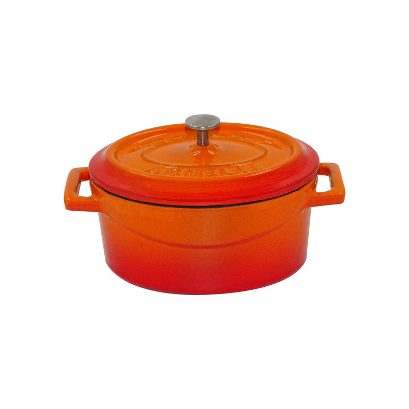 Agnelli mini ovalna kokota sa poklopcem — liveno gvožđe Slowcook