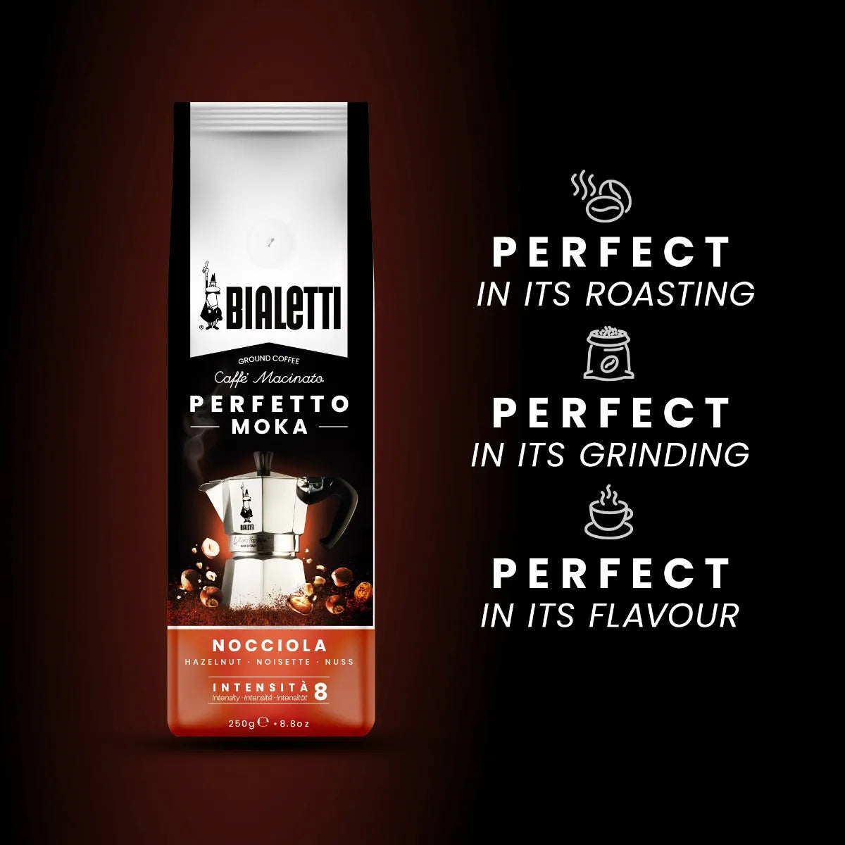 Bialetti Perfetto Moka Nocciola 250g